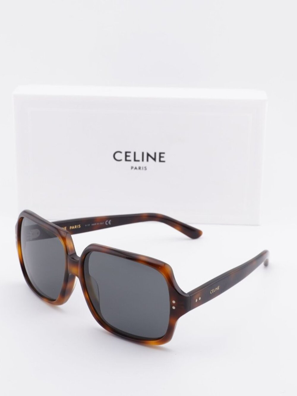 Celine CL40074F 56A Square Sunglasses – Havana / Grey